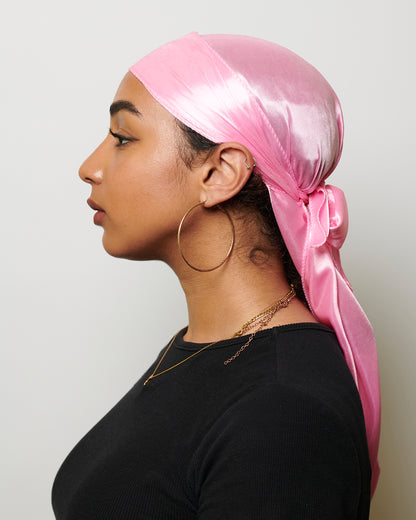 Durag de cetim preto e vermelho – Mansa's