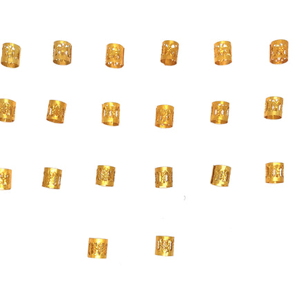 20 joyas doradas para trenzas/rastas