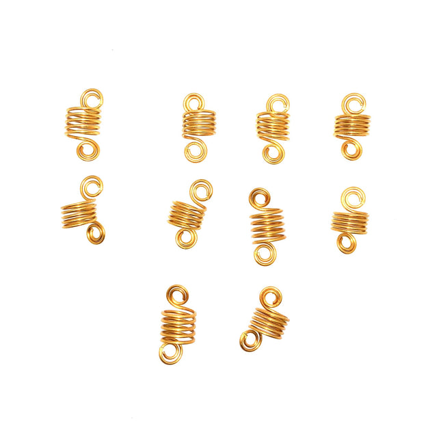 10 joyas "bobinas" para trenzas/rastas